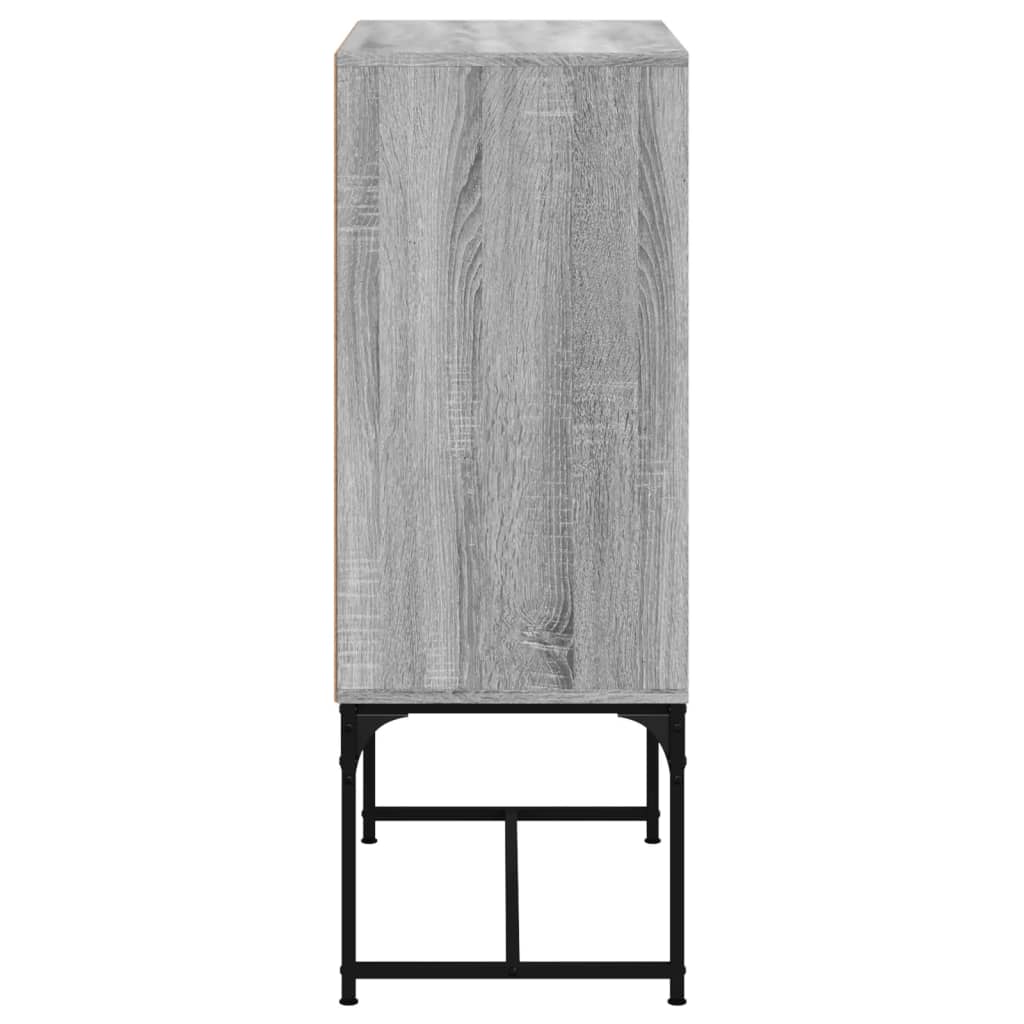 Bijzetkast met glazen deuren 69x37x100 cm grijs sonoma eiken is nu te koop bij PeponiXL, paradijselijk wonen!