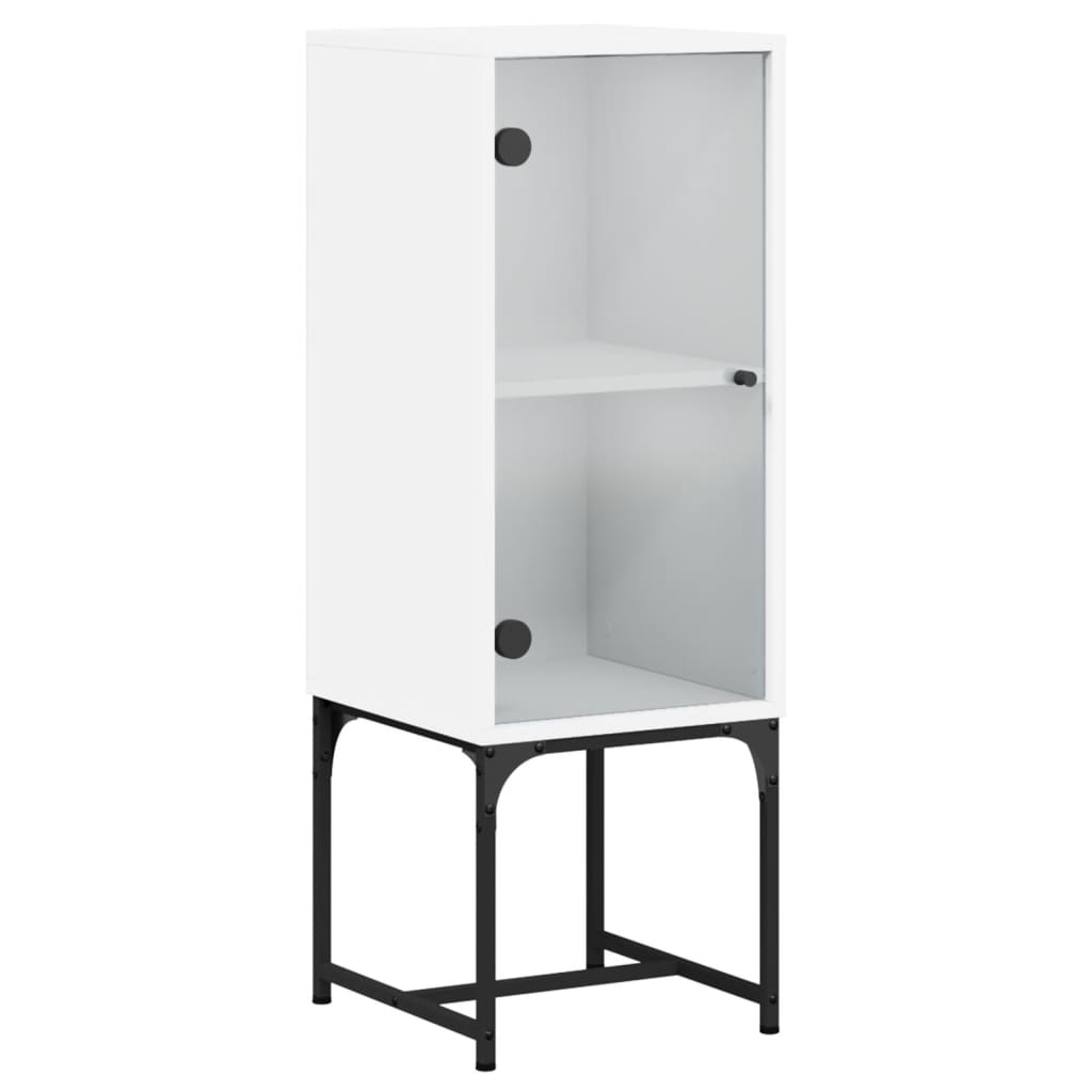Bijzetkast met glazen deur 35x37x100 cm wit is nu te koop bij PeponiXL, paradijselijk wonen!