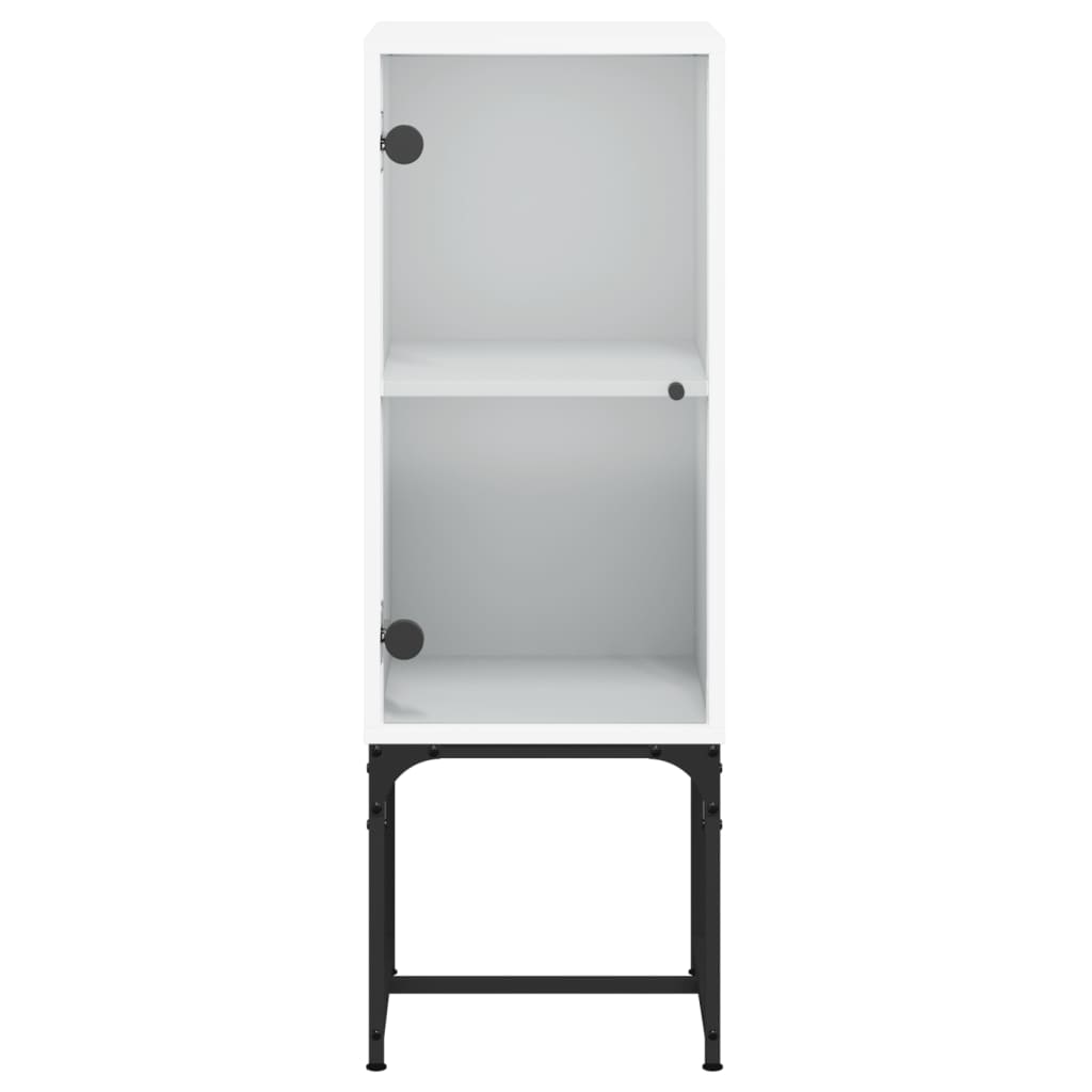 Bijzetkast met glazen deur 35x37x100 cm wit is nu te koop bij PeponiXL, paradijselijk wonen!