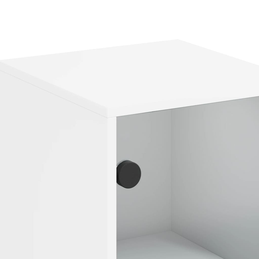 Bijzetkast met glazen deur 35x37x100 cm wit is nu te koop bij PeponiXL, paradijselijk wonen!