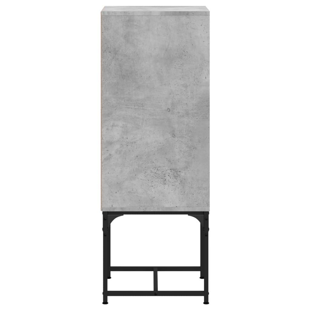 Bijzetkast met glazen deur 35x37x100 cm betongrijs is nu te koop bij PeponiXL, paradijselijk wonen!