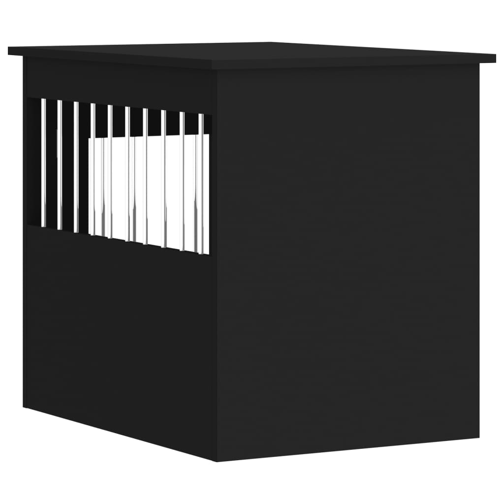 Hondenbench 55x75x65 cm bewerkt hout zwart is nu te koop bij PeponiXL, paradijselijk wonen!