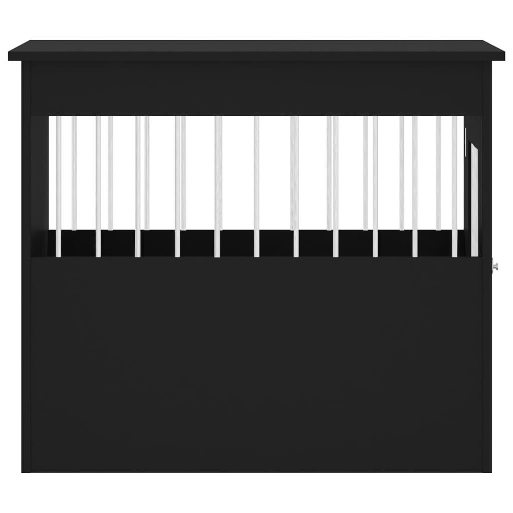 Hondenbench 55 x 80 x 68 cm bewerkt hout zwart is nu te koop bij PeponiXL, paradijselijk wonen!