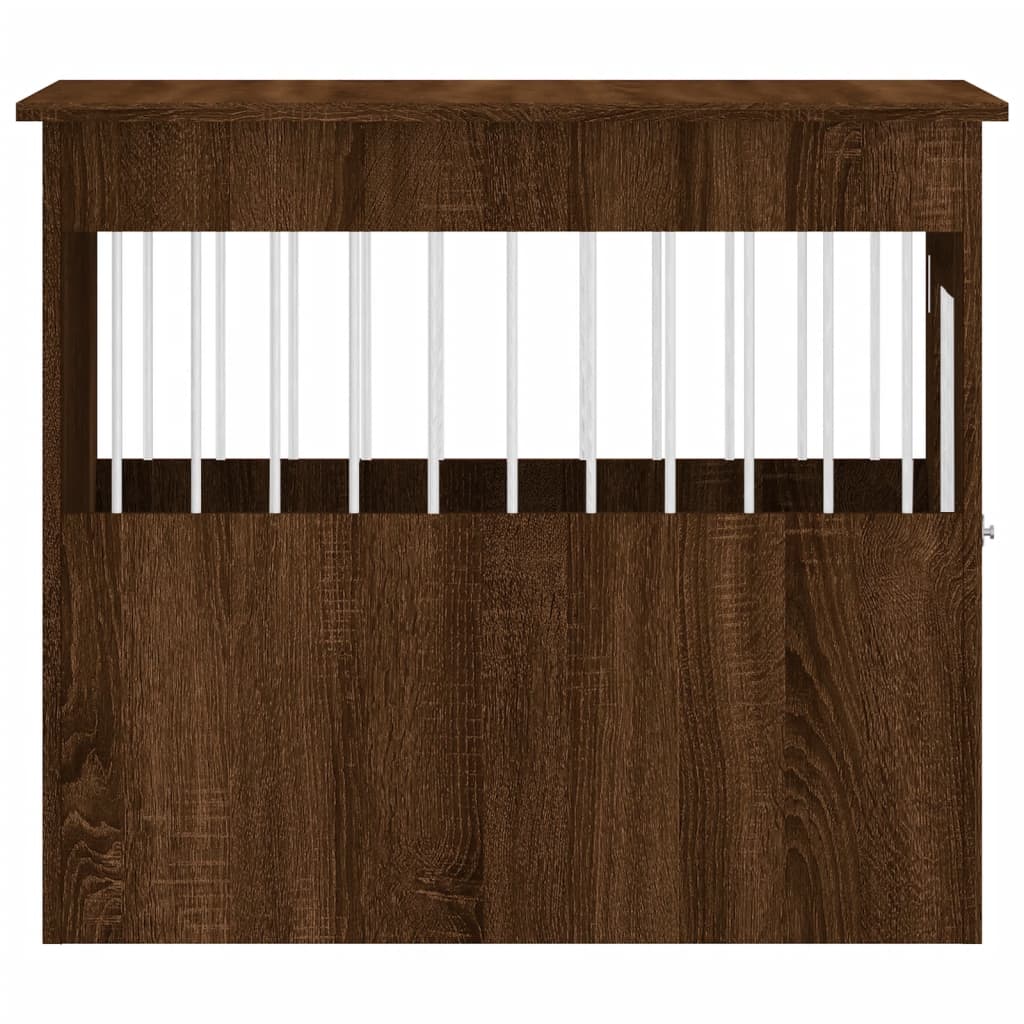 Hondenbench 55 x 80 x 68 cm bewerkt hout bruin eikenkleur is nu te koop bij PeponiXL, paradijselijk wonen!