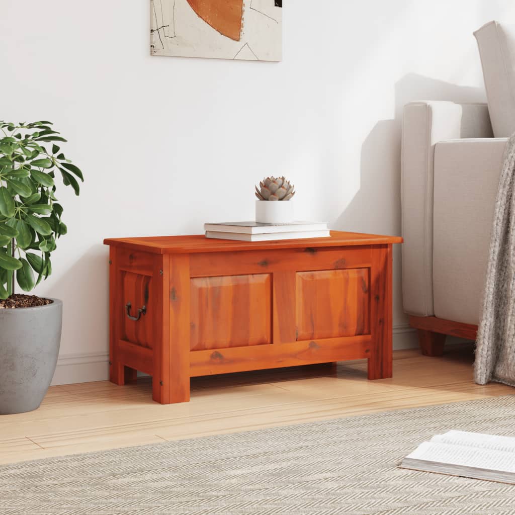 Opbergkist met deksel massief acaciahout bruin is nu te koop bij PeponiXL, paradijselijk wonen!