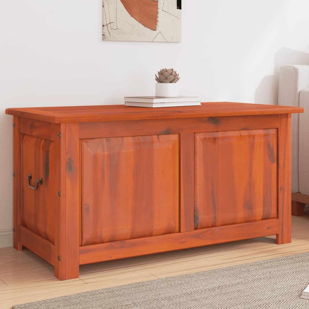 Opbergkist met deksel massief acaciahout bruin is nu te koop bij PeponiXL, paradijselijk wonen!