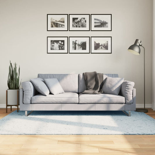 Vloerkleed HUARTE laagpolig zacht wasbaar 140x200 cm blauw is nu te koop bij PeponiXL, paradijselijk wonen!