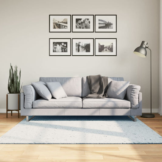 Vloerkleed HUARTE laagpolig zacht wasbaar 160x160 cm blauw is nu te koop bij PeponiXL, paradijselijk wonen!
