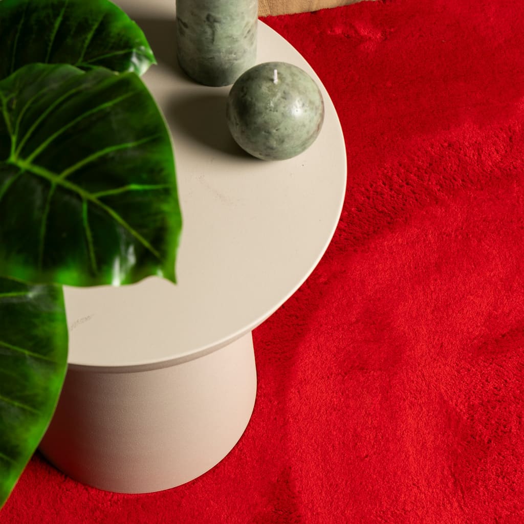 Vloerkleed HUARTE laagpolig zacht wasbaar 160x230 cm rood is nu te koop bij PeponiXL, paradijselijk wonen!