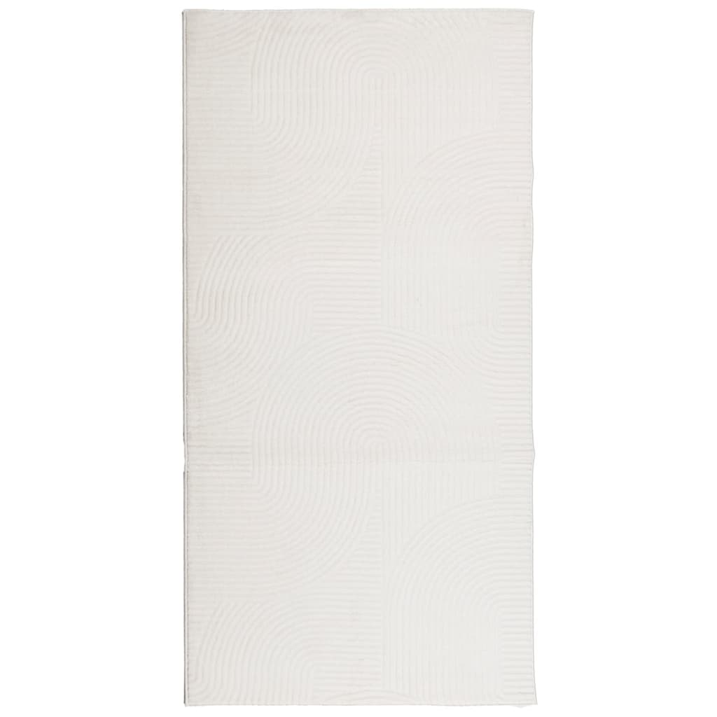 Vloerkleed IZA laagpolig Scandinavisch 100x200 cm crèmekleurig is nu te koop bij PeponiXL, paradijselijk wonen!