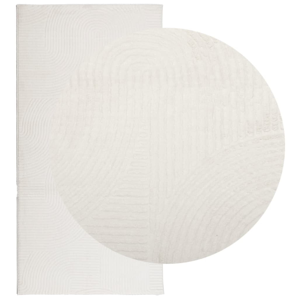 Vloerkleed IZA laagpolig Scandinavisch 100x200 cm crèmekleurig is nu te koop bij PeponiXL, paradijselijk wonen!