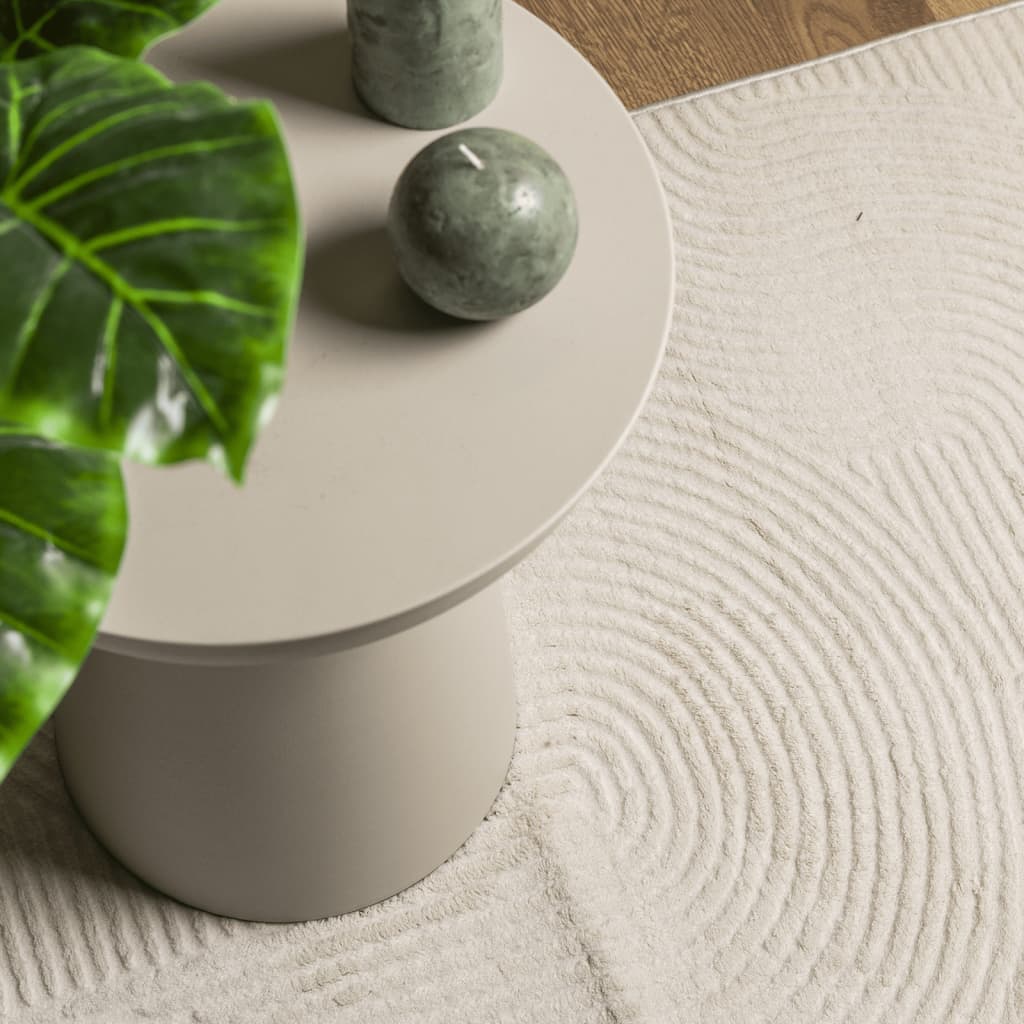 Vloerkleed IZA laagpolig Scandinavisch 120x170 cm crèmekleurig is nu te koop bij PeponiXL, paradijselijk wonen!