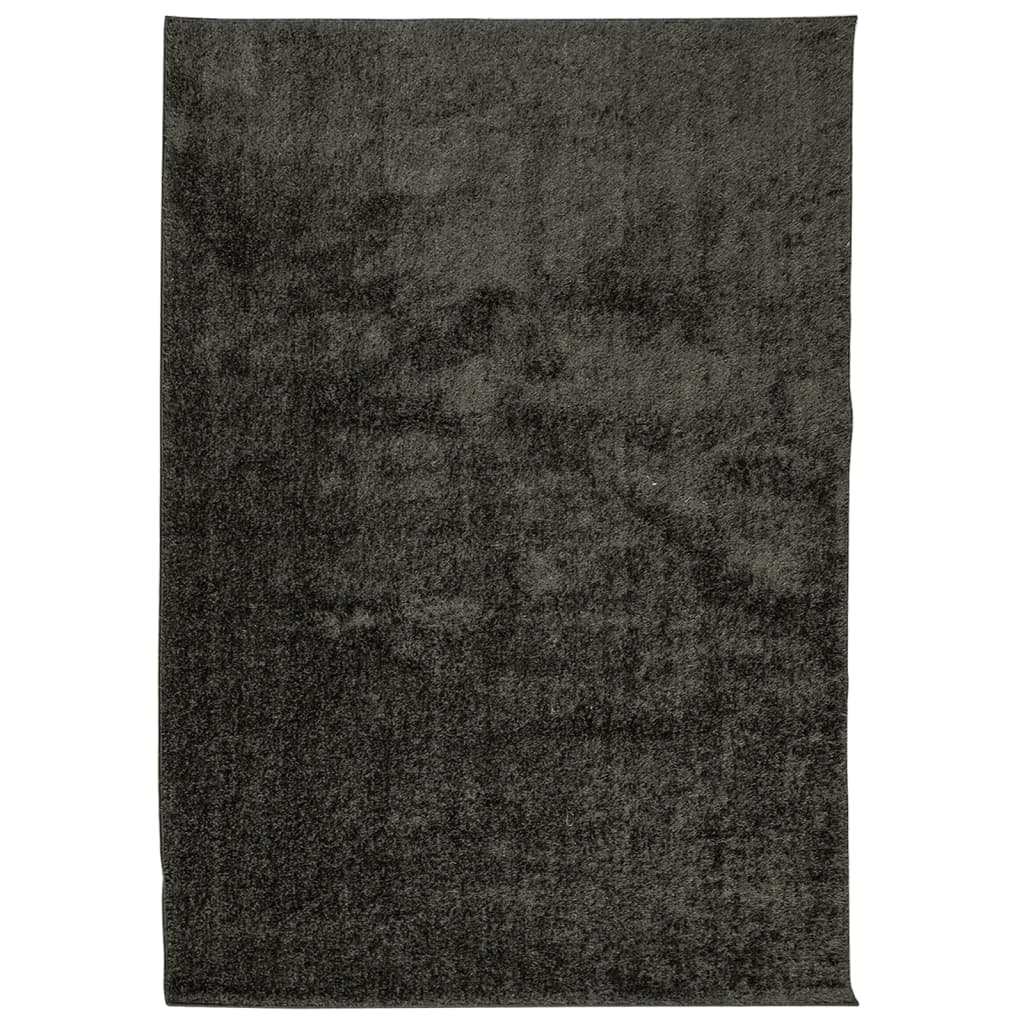 Vloerkleed ISTAN hoogpolig glanzend 120x170 cm antracietkleurig is nu te koop bij PeponiXL, paradijselijk wonen!