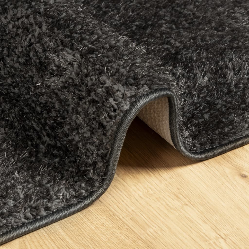 Vloerkleed ISTAN hoogpolig glanzend 120x170 cm antracietkleurig is nu te koop bij PeponiXL, paradijselijk wonen!