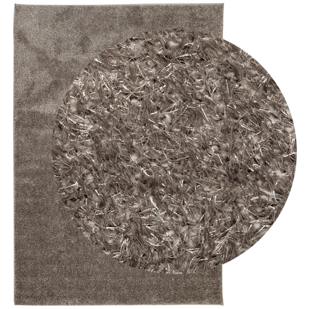 Vloerkleed ISTAN hoogpolig glanzend 120x170 cm grijs is nu te koop bij PeponiXL, paradijselijk wonen!