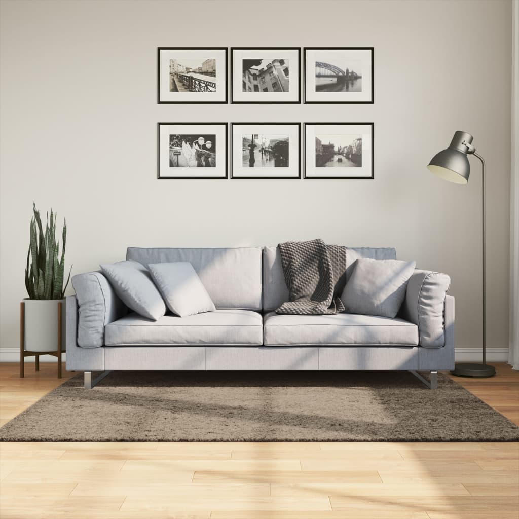 Vloerkleed ISTAN hoogpolig glanzend 120x170 cm grijs is nu te koop bij PeponiXL, paradijselijk wonen!