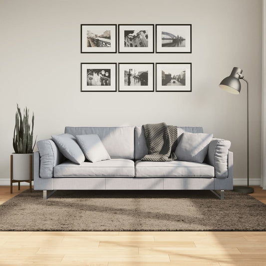Vloerkleed ISTAN hoogpolig glanzend 140x200 cm grijs is nu te koop bij PeponiXL, paradijselijk wonen!