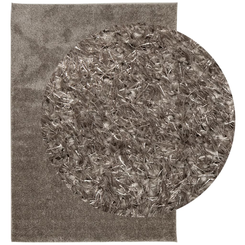 Vloerkleed ISTAN hoogpolig glanzend 160x230 cm grijs is nu te koop bij PeponiXL, paradijselijk wonen!