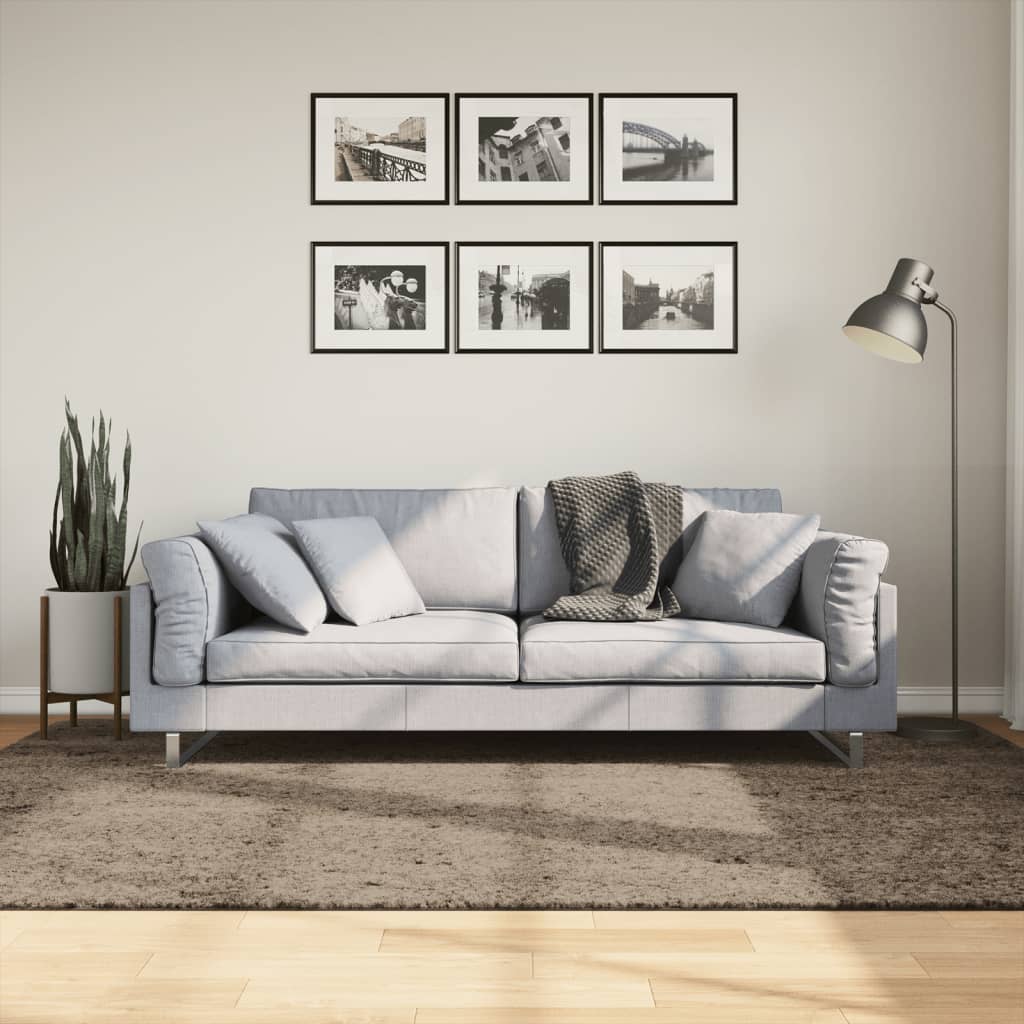 Vloerkleed ISTAN hoogpolig glanzend 160x230 cm grijs is nu te koop bij PeponiXL, paradijselijk wonen!