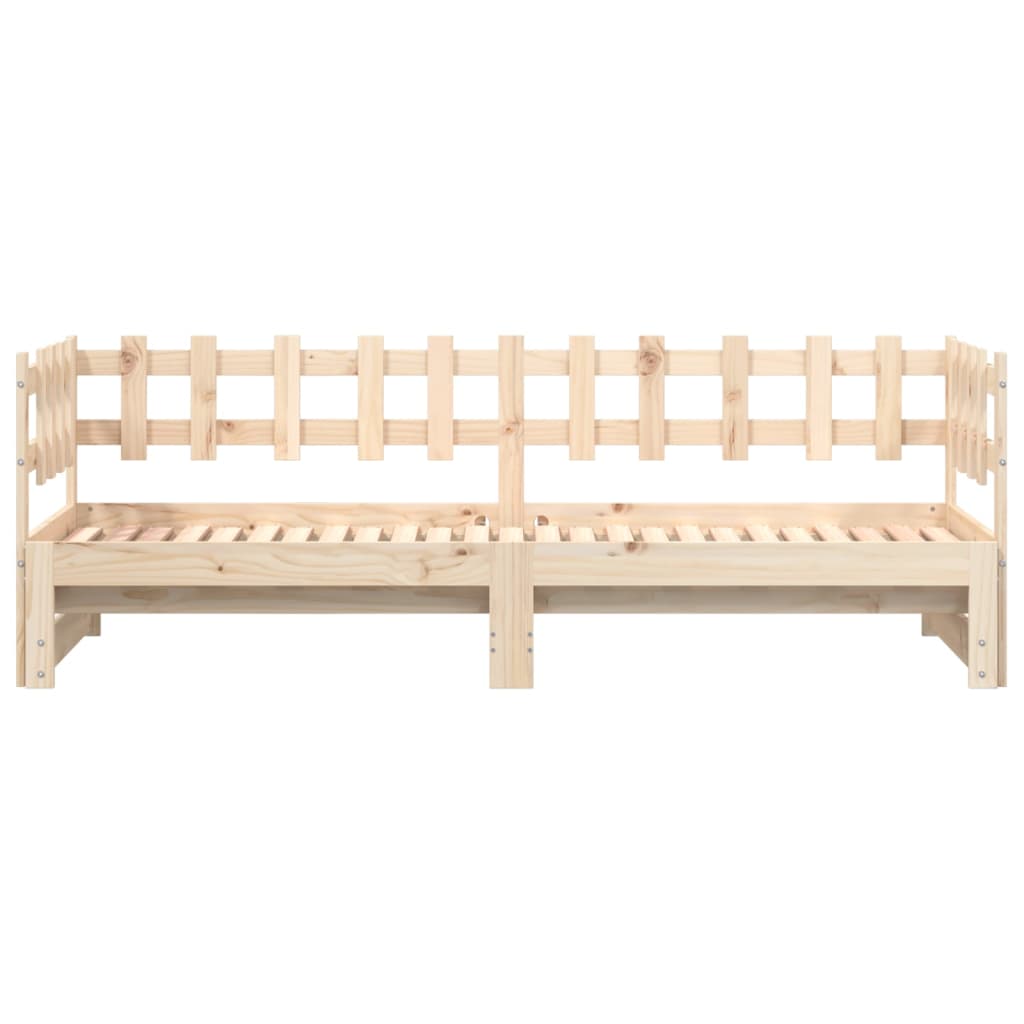 Slaapbank uitschuifbaar 2x(80x200) cm massief grenenhout is nu te koop bij PeponiXL, paradijselijk wonen!