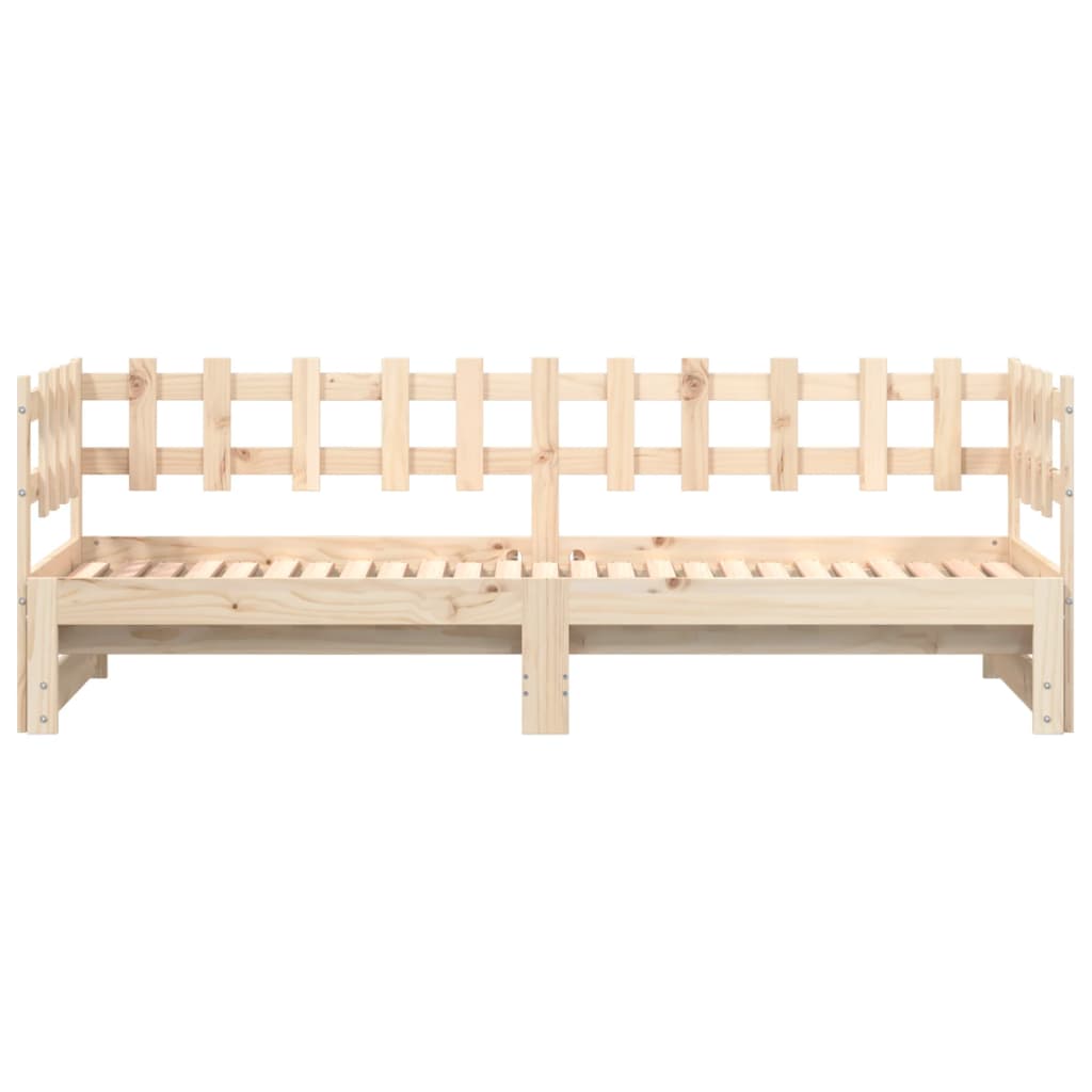 Slaapbank uitschuifbaar massief grenenhout 2x(90x200) cm is nu te koop bij PeponiXL, paradijselijk wonen!