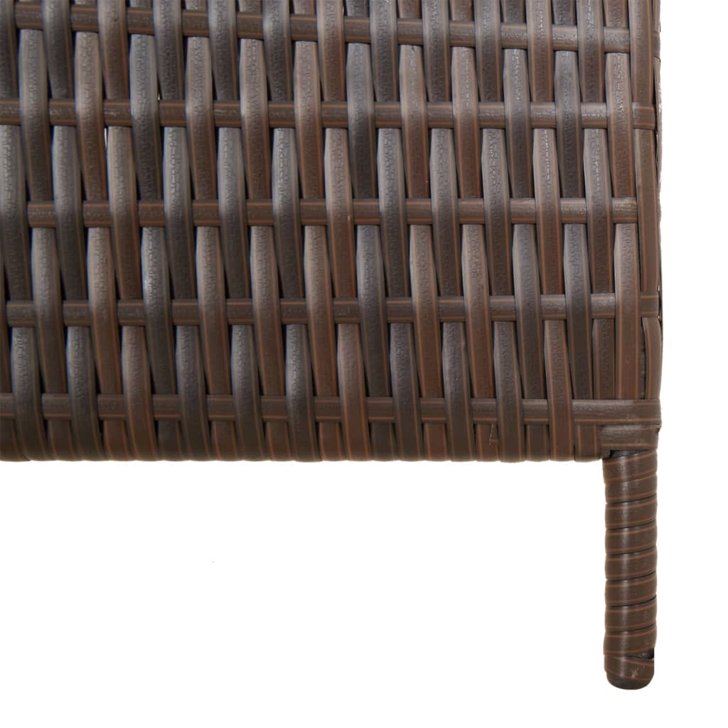 Kamerscherm 4 panelen poly rattan bruin is nu te koop bij PeponiXL, paradijselijk wonen!