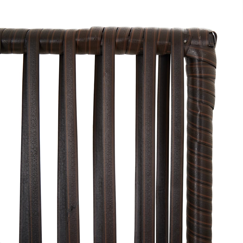 Kamerscherm 3 panelen poly rattan bruin is nu te koop bij PeponiXL, paradijselijk wonen!