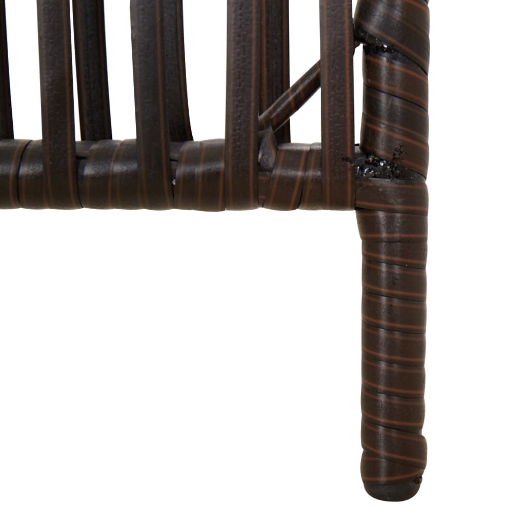 Kamerscherm 3 panelen poly rattan bruin is nu te koop bij PeponiXL, paradijselijk wonen!