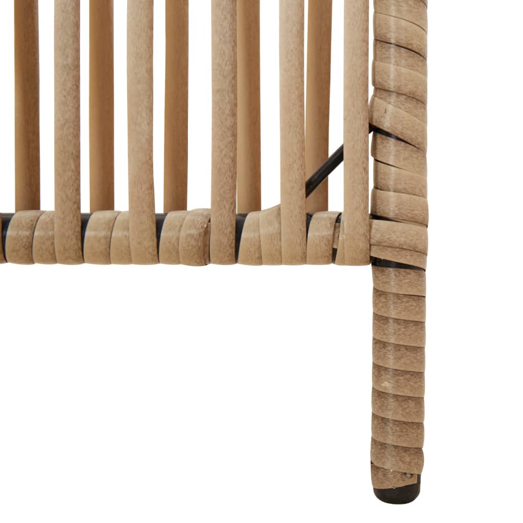 Kamerscherm 5 panelen poly rattan beige is nu te koop bij PeponiXL, paradijselijk wonen!