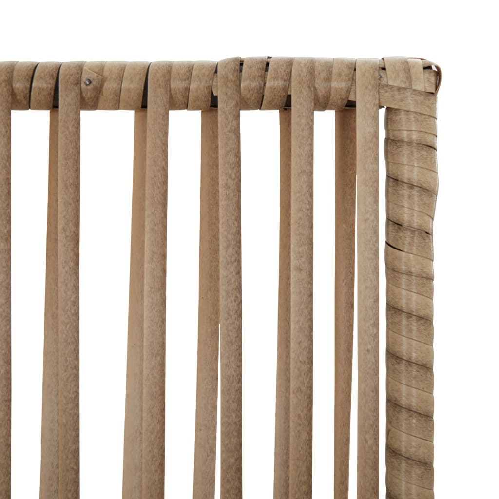 Kamerscherm 6 panelen poly rattan beige is nu te koop bij PeponiXL, paradijselijk wonen!