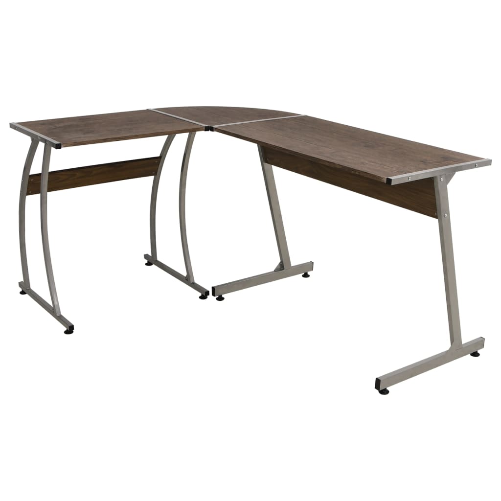 Hoekbureau bewerkt hout bruin is nu te koop bij PeponiXL, paradijselijk wonen!