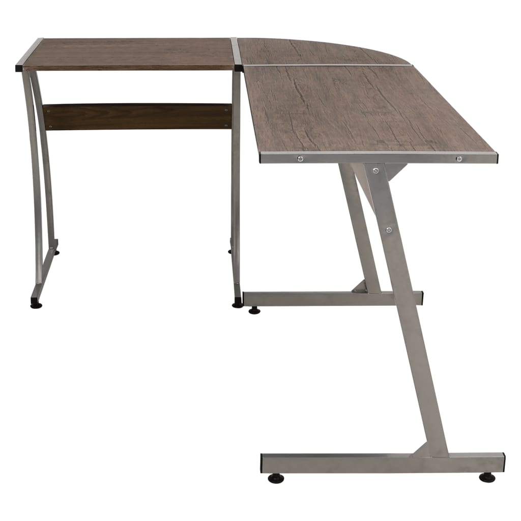 Hoekbureau bewerkt hout bruin is nu te koop bij PeponiXL, paradijselijk wonen!