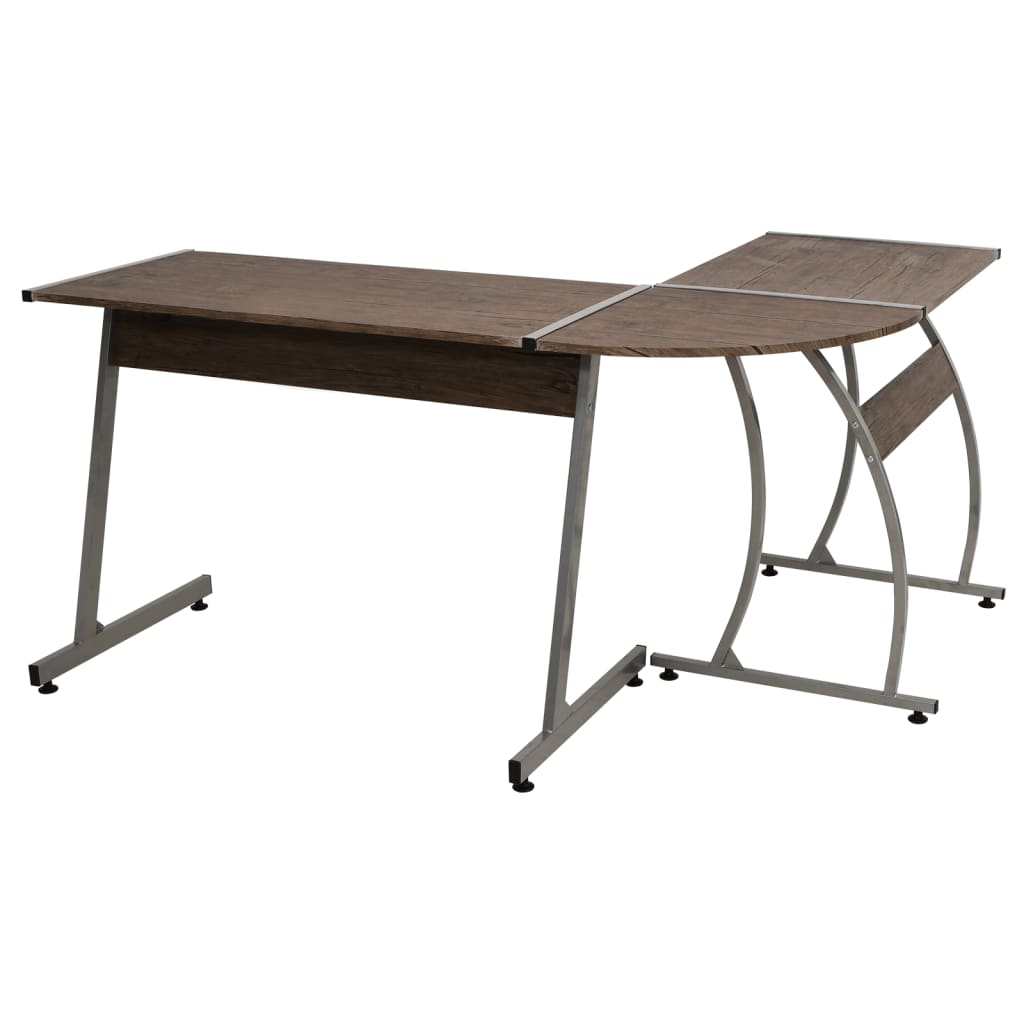 Hoekbureau bewerkt hout bruin is nu te koop bij PeponiXL, paradijselijk wonen!