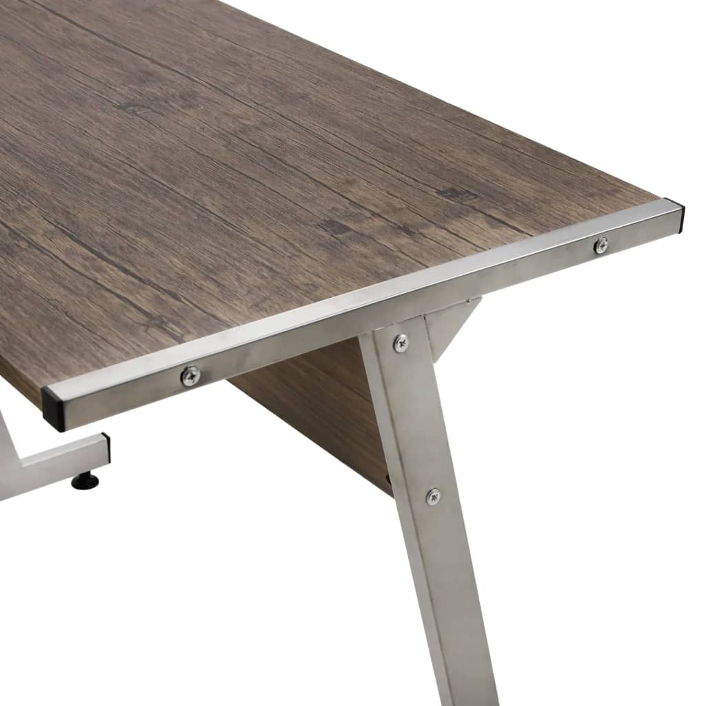 Hoekbureau bewerkt hout bruin is nu te koop bij PeponiXL, paradijselijk wonen!