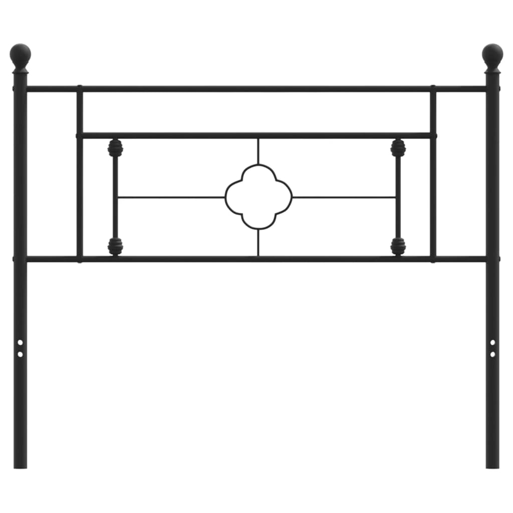 Vervangend hoofdbord 107 cm metaal zwart is nu te koop bij PeponiXL, paradijselijk wonen!