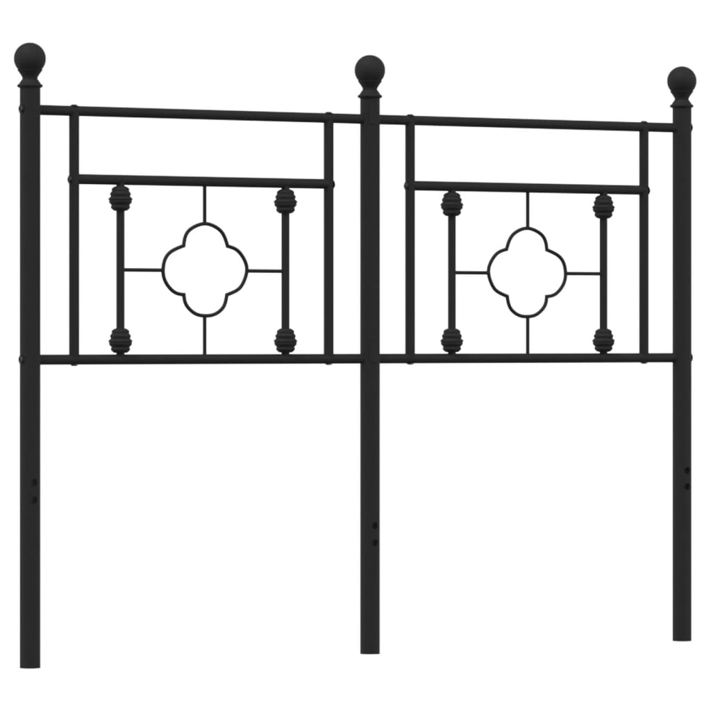 Vervangend hoofdbord 120 cm metaal zwart is nu te koop bij PeponiXL, paradijselijk wonen!