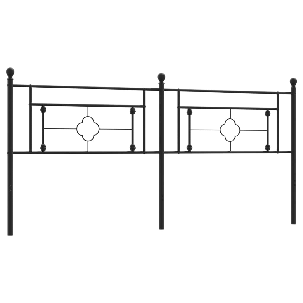 Vervangend hoofdbord 193 cm metaal zwart is nu te koop bij PeponiXL, paradijselijk wonen!