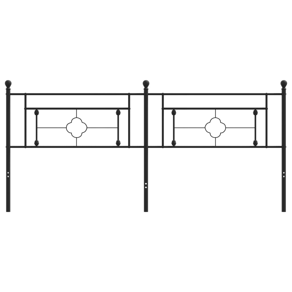 Vervangend hoofdbord 193 cm metaal zwart is nu te koop bij PeponiXL, paradijselijk wonen!