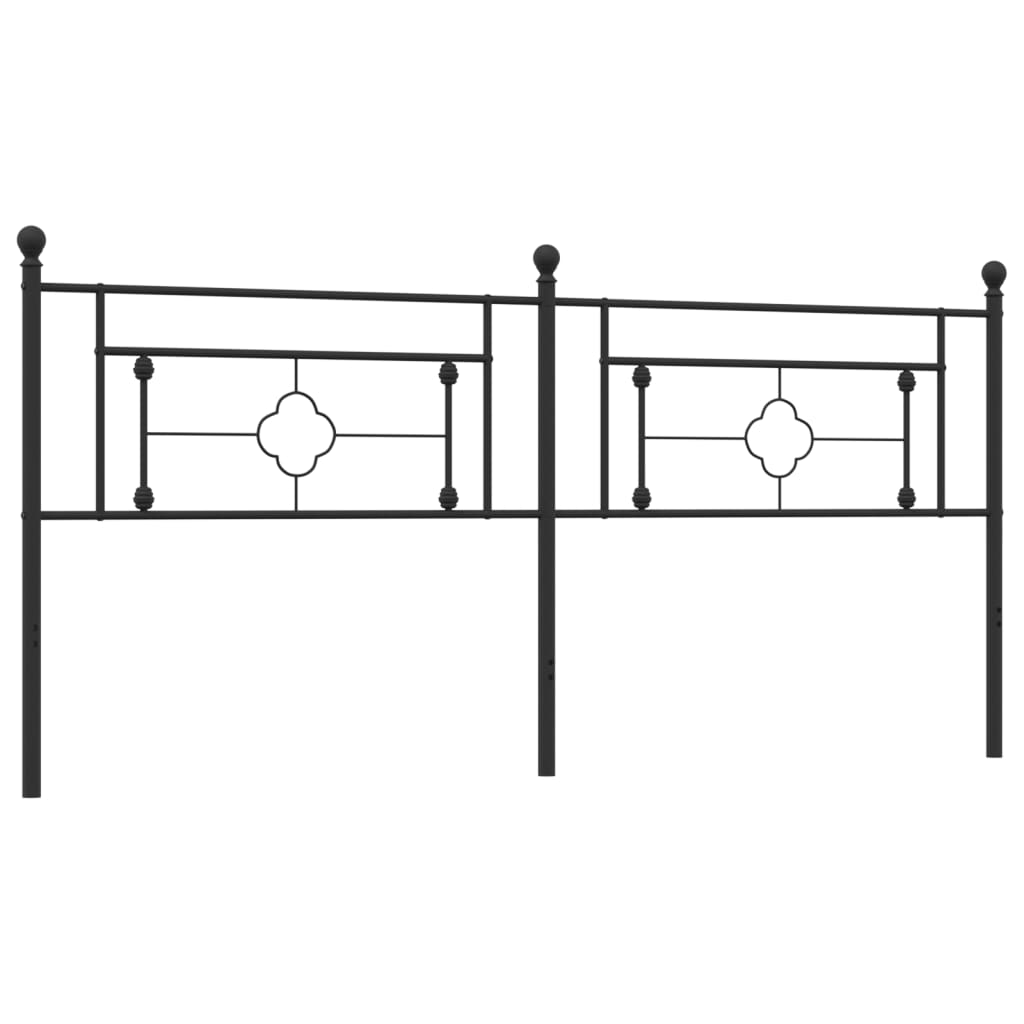 Vervangend hoofdbord 193 cm metaal zwart is nu te koop bij PeponiXL, paradijselijk wonen!