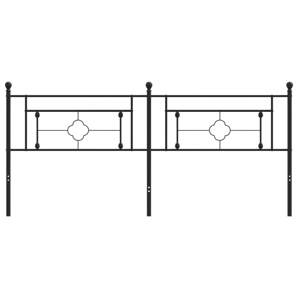 Vervangend hoofdbord 200 cm metaal zwart is nu te koop bij PeponiXL, paradijselijk wonen!