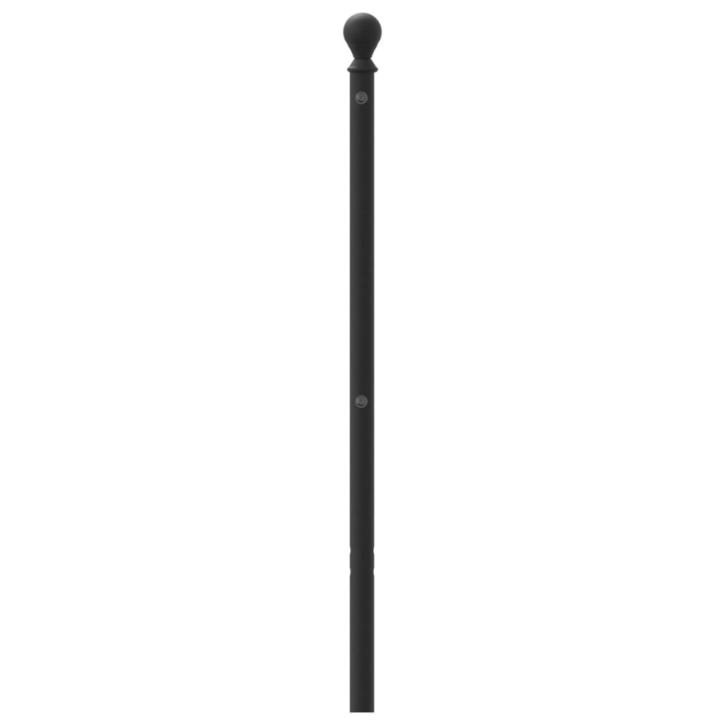 Vervangend hoofdbord 200 cm metaal zwart is nu te koop bij PeponiXL, paradijselijk wonen!