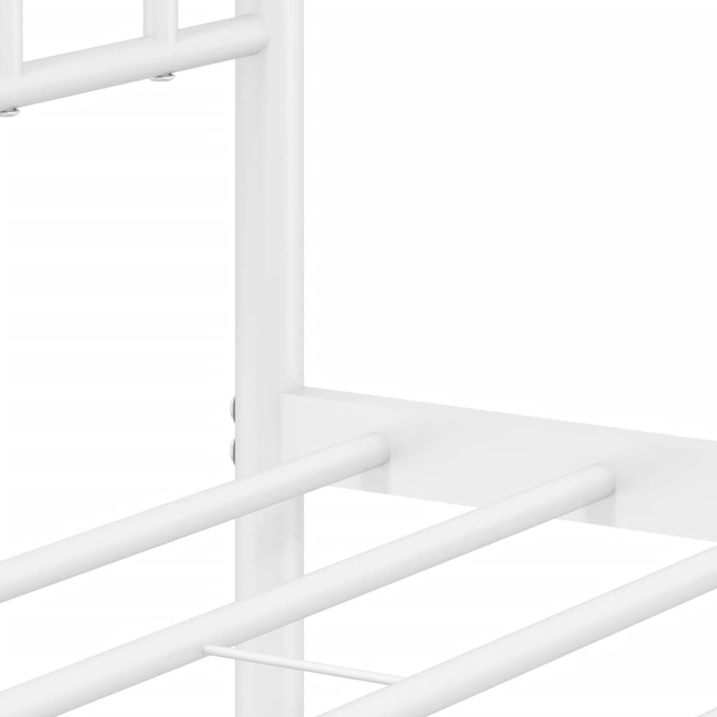 Bedframe met hoofd- en voeteneinde metaal wit 183x213 cm is nu te koop bij PeponiXL, paradijselijk wonen!