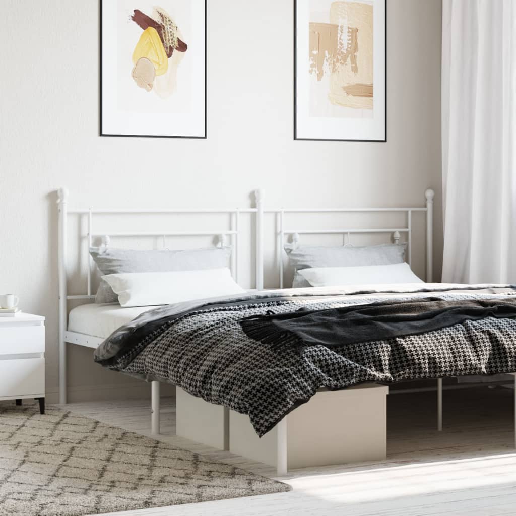 Vervangend hoofdbord 193 cm metaal wit is nu te koop bij PeponiXL, paradijselijk wonen!