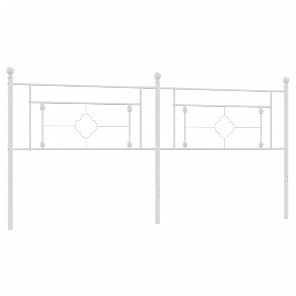 Vervangend hoofdbord 200 cm metaal wit is nu te koop bij PeponiXL, paradijselijk wonen!