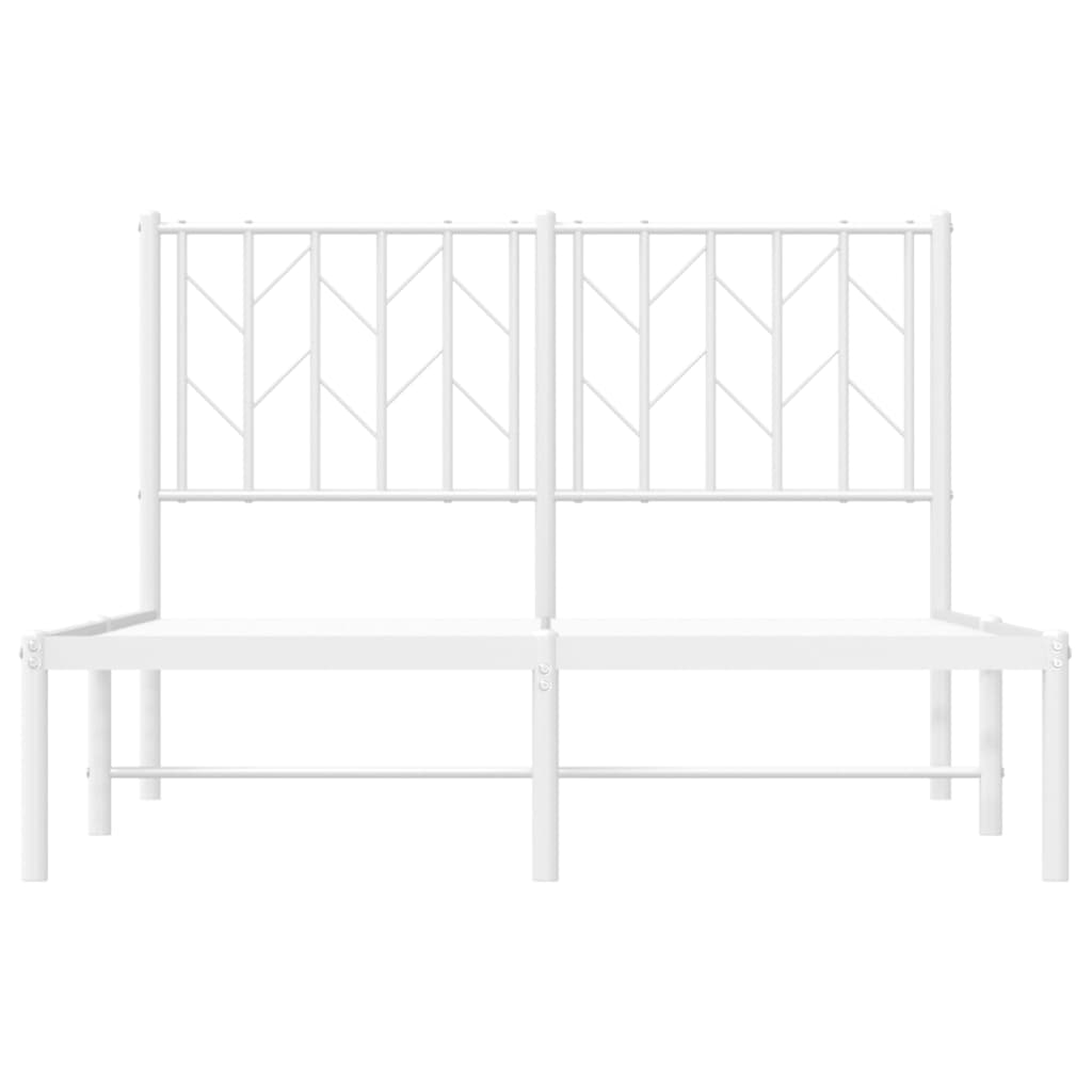 Bedframe met hoofdbord metaal wit 120x200 cm is nu te koop bij PeponiXL, paradijselijk wonen!