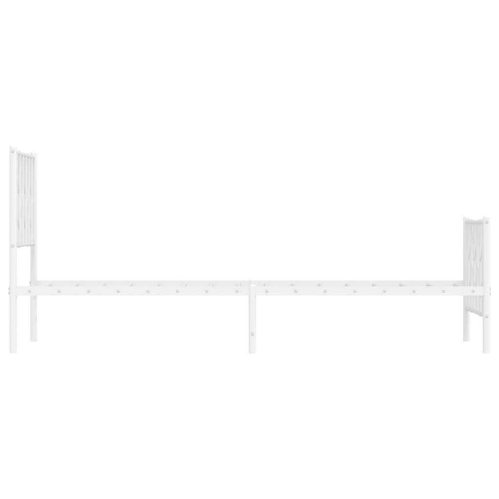 Bedframe met hoofd- en voeteneinde metaal wit 80x200 cm is nu te koop bij PeponiXL, paradijselijk wonen!