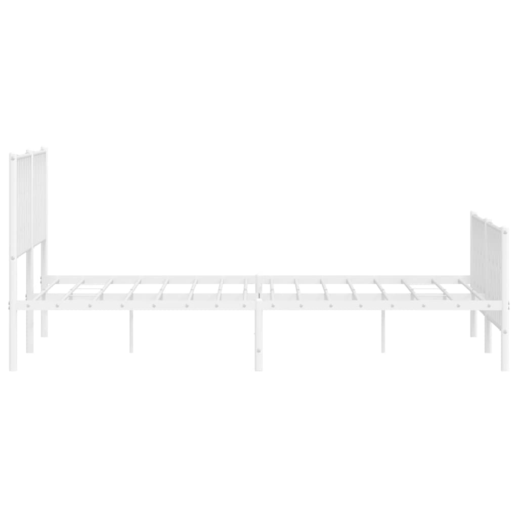 Bedframe met hoofd- en voeteneinde metaal wit 183x213 cm is nu te koop bij PeponiXL, paradijselijk wonen!
