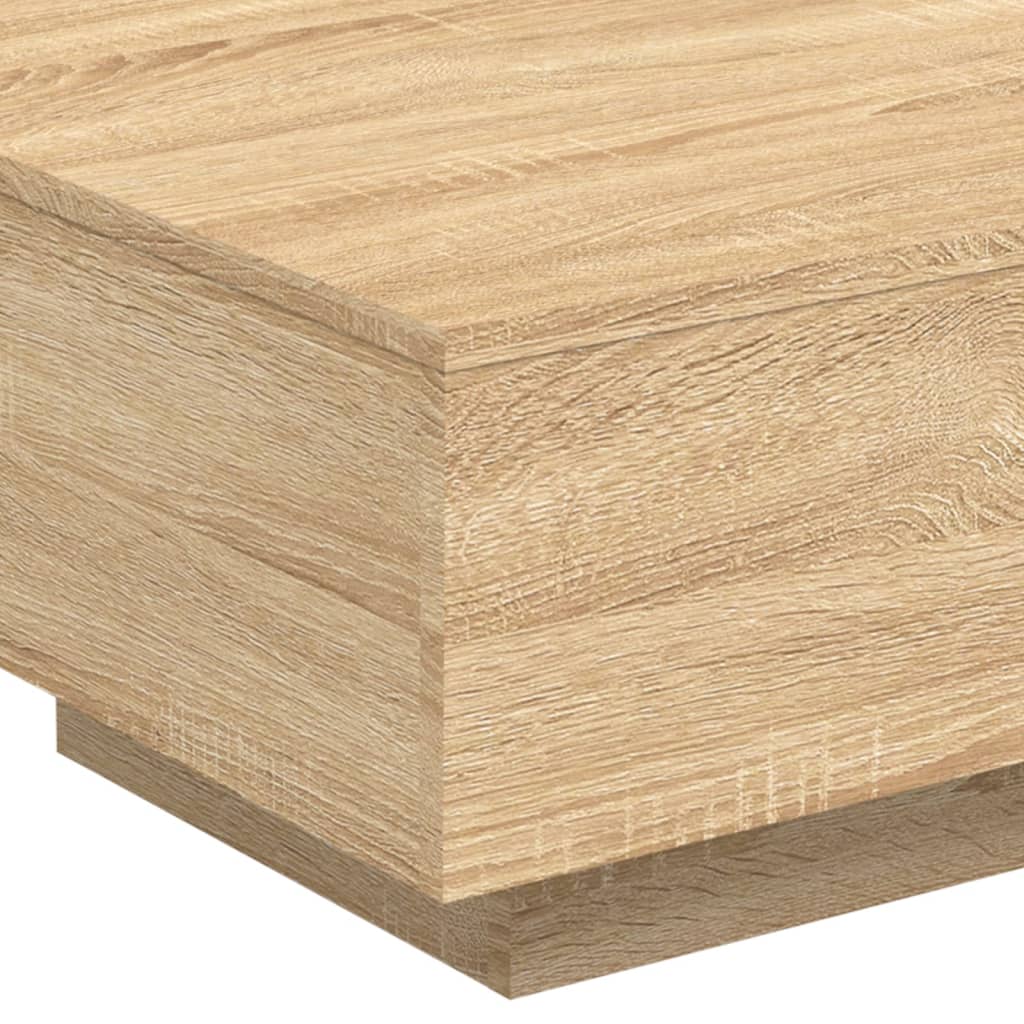 Salontafel 55x55x31 cm bewerkt hout sonoma eikenkleurig is nu te koop bij PeponiXL, paradijselijk wonen!