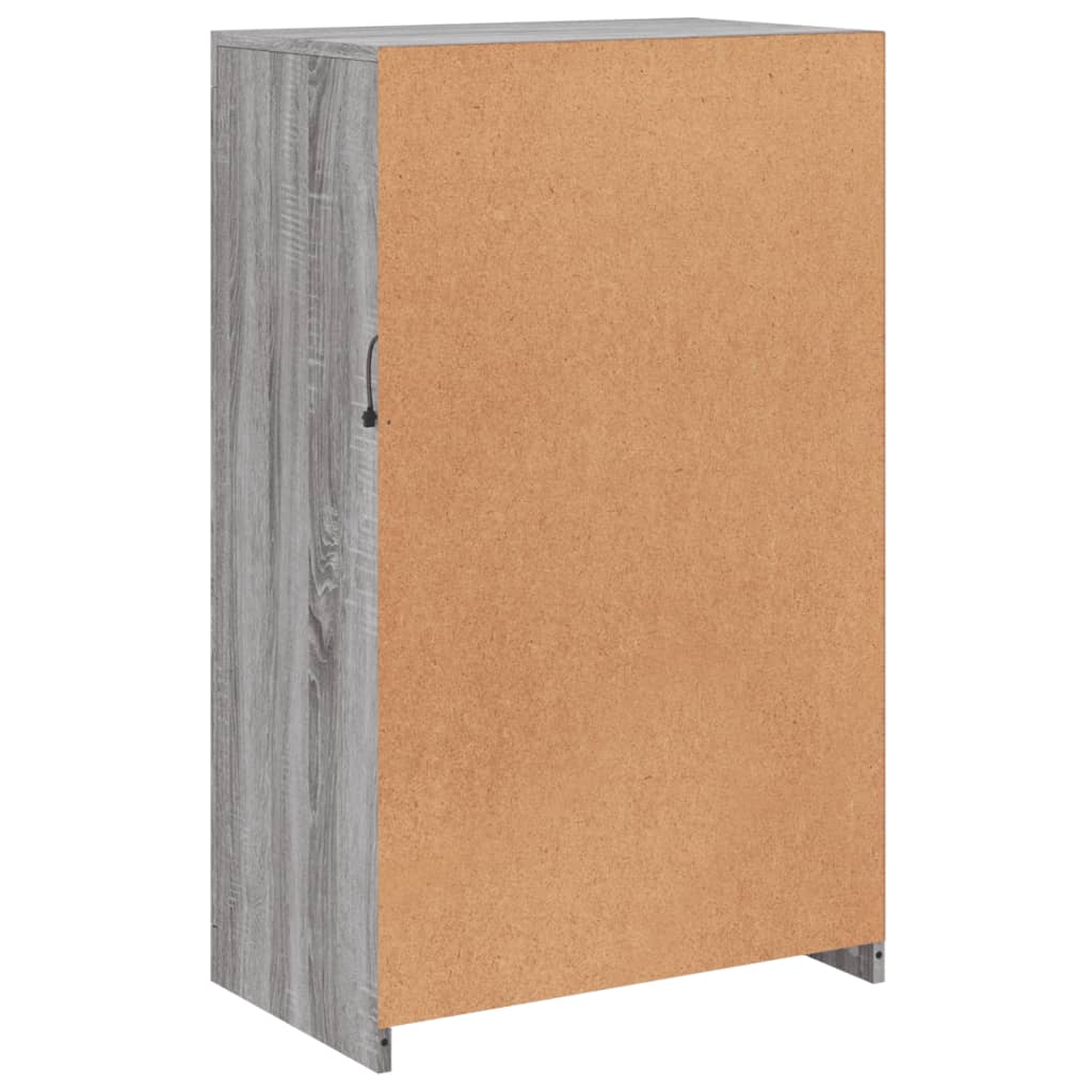 Bijzetkast met LED bewerkt hout grijs sonoma eikenkleurig is nu te koop bij PeponiXL, paradijselijk wonen!
