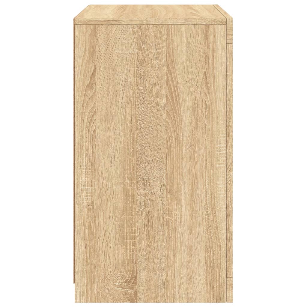 Bijzetkast met LED-verlichting bewerkt hout sonoma eikenkleurig is nu te koop bij PeponiXL, paradijselijk wonen!
